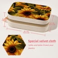 thumbnail image 5 of Sunflower Velvet Portable Necklace Organizer Box with Removable Compartment – Decorative Gift and Necklace Holder, 5 of 7