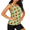 thumbnail image 2 of Daiia Avocado Printed Womens Workout Tops for Women Quick-dry Tank Tops Mesh Yoga Shirts Athletic Running Tank Tops Sleeveless Gym Clothes-, 2 of 7
