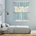 thumbnail image 5 of Aqua Tree Trunk Kitchen Curtains Sets for Windows 24 Inch Length, Farmhouse Forest Snow Watercolor Rod Pocket Window Treatments Tier Curtains and Valances Set for Bedroom/Bathroom, 5 of 8