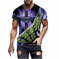 thumbnail image 1 of Camisas para Hombre Impresión Casual Top de Moda, Camisas a Rayas para Hombres Ropa de Pascua para Fiestas Y Diarios, 1 of 5