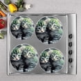 thumbnail image 2 of Bahomeck Electric Stove Burner Covers Set Of 4,Cute Green And White Kittens Sitting Together In The Rain Metal Gas Stove Burner Covers,Protecting Gas Stoves,8 Inch And 10 Inch, 2 of 2