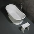 thumbnail image 4 of ALFI brand ABST77 Arched White Matte Solid Surface Resin Bathroom / Shower Stool, 4 of 12
