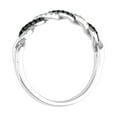 thumbnail image 4 of 1/10 Carat Twisted Black & White Diamond Wedding Band Ring in 10k White Gold (Ring Size 7.5), 4 of 6