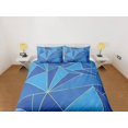 thumbnail image 2 of Juego de Cama Geométrico Azul Funda Nórdica de Lujo, Estética Ropa de Cama con Cremallera,, 2 of 4