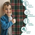 thumbnail image 3 of Blackout Kids Curtains,Green and Red Christmas Plaid Pattern Childrens Insulated Curtains Set Of 2,Bedroom Essentials,Toddler Room Decor 42"x54", 3 of 5