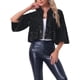 thumbnail image 1 of Chaquetas de lentejuelas INSPIRE CHIC para mujeres, capa de terciopelo, boleros brillantes, talla XL, negro, 1 of 6