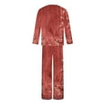 thumbnail image 6 of Oalirro Womens Pajamas Set Casual Long Sleeve Top with Long Pants Homewear Pjs Set Loungewear Red,S, 6 of 6