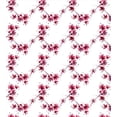 thumbnail image 3 of East Duvet Cover Set, Watercolors Petal Flower Oriental Native Floral Pattern with Twigs, Decorative 3 Piece Bedding Set with 2 Pillow Shams, King Size, Fuchsia White, by Ambesonne, 3 of 3
