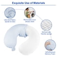 thumbnail image 4 of ABCPOW Neck Pillow for Traveling,Upgraded Travel Neck Pillow for Airplane 100% Pure Memory Foam Soft Portable Travel Pillow for Car,Train,Home Use,Flight Headrest Sleep,Detachable Washable Cover,Blue, 4 of 7
