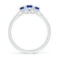 thumbnail image 2 of Angara Natural 0.33 Ct. Blue Sapphire with Blue Sapphire Classic Ring in 14K White Gold for Women (Ring Size: 3), 2 of 9