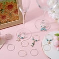thumbnail image 4 of 160Pcs 2 Colors 316 Surgical Stainless Steel Wine Glass Charms Rings Hoop Earring Findings Real Gold Plated & Stainless Steel Color 35x30x0.7mm, 4 of 7