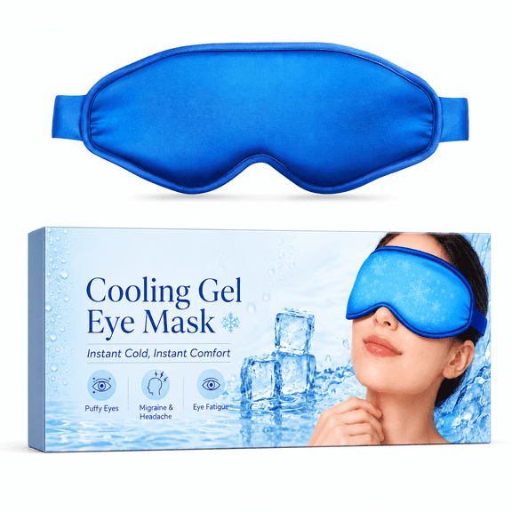 Cooling Eye Mask for Puffy Eyes, Reusable Gel Cold Compress Sleep Mask for Headache Relief, Dark Circles, Eye Strain, Relaxation Gifts for Women Mom Wife