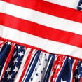 thumbnail image 4 of Leey-World 4th of July Girl Dresses Independence Day Outfit Baby Girls American Flag Stars Stripes Patriotic Dress Clothes(Watermelon Red,18-24 Months), 4 of 9
