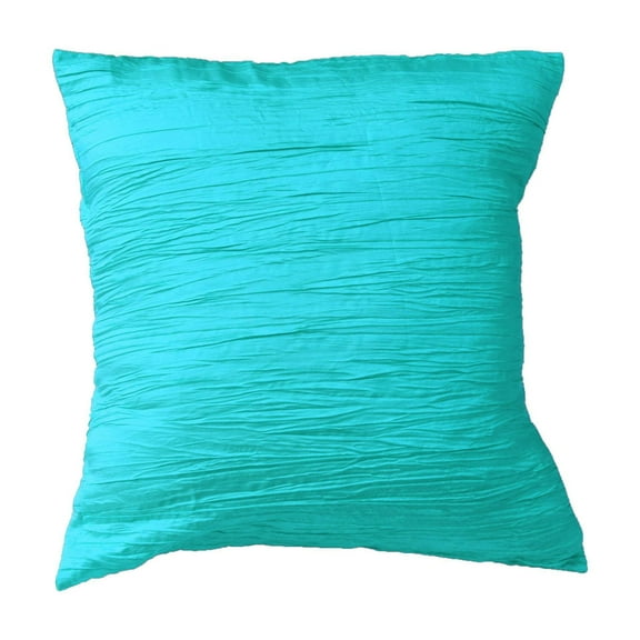Crushed Taffeta Decorative Throw Pillow/Sham Cushion Cover Aqua