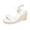White Sandals for Women, variant on Rhinestone Espadrille Wedge Sandal Women Dressy Summer Footwear White 36