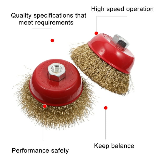 2 Pcs Wire Brush Wheel Cup Brush Wire Brush for Drill Abrasives