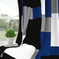 thumbnail image 6 of Black Grey Blue Blackout Curtains for Bedroom Living Room，Abstract Geometric Grommet Window Drapes 42x63 Inch,2 Panels, 6 of 7