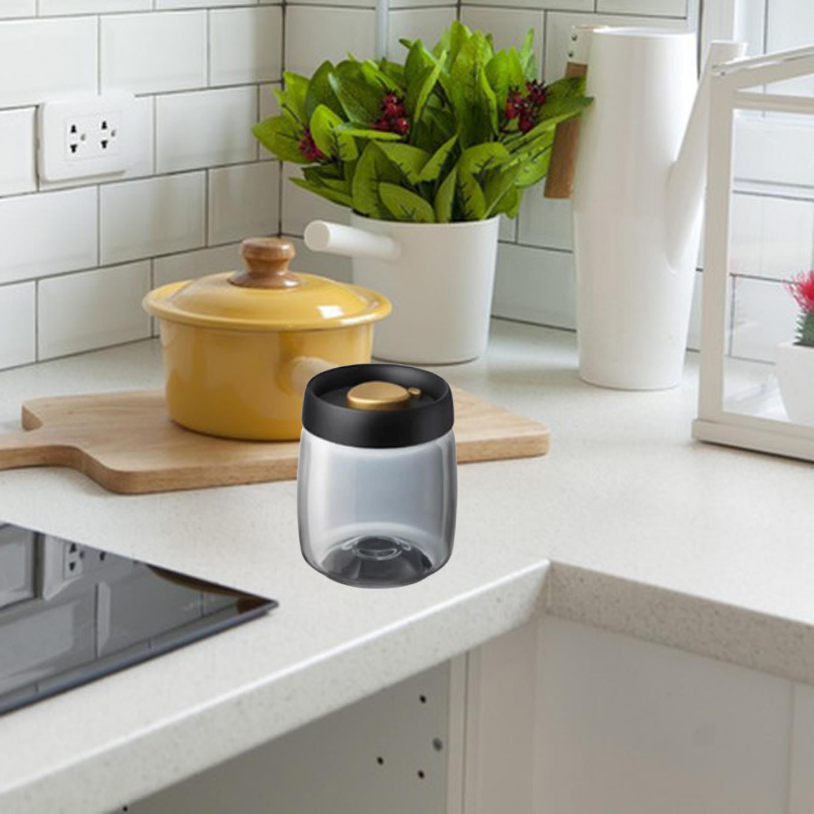 Glass Box Multifunctional Freestanding with Vacuum Lid Food Storage Container Airtight Rice Storage Container  Medium