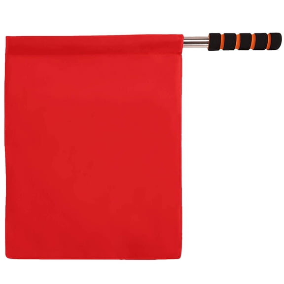 SEWOART Red Referee Signal Flag with Practical Sponge Steel Handle Ideal for Sports and Team Cheering