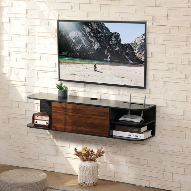 Fitueyes Floating Tv Stands Wall Mounted Media Console For Home And