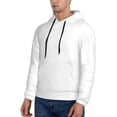 thumbnail image 3 of Sikiie White Men's Hoodie, Essentials Hoodie, Sweatshirt, Pullover Hooded Sweatshirt for Men-4X-Large, 3 of 7