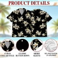 thumbnail image 5 of Netecom Orchid Hawaiian Shirt for Men, Floral Lover Gifts, Flower Button Down Summer Beach Shirt, 5 of 6
