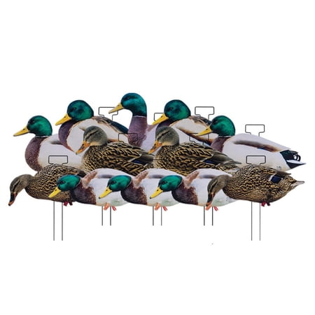 Dakota Decoy X-Treme Fully Flocked Mallard Duck Silhouettes Decoy 12 Pack