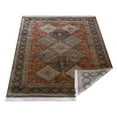 thumbnail image 5 of Rugsotic Carpets Hand Knotted Persian, Oriental Original Silk Area Rug, Rust, 6'x9', 5 of 5