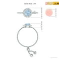 thumbnail image 4 of Angara Natural 0.4 Ct. Aquamarine with Diamond Halo Ring in 14K White Gold for Women (Ring Size: 11.5), 4 of 9