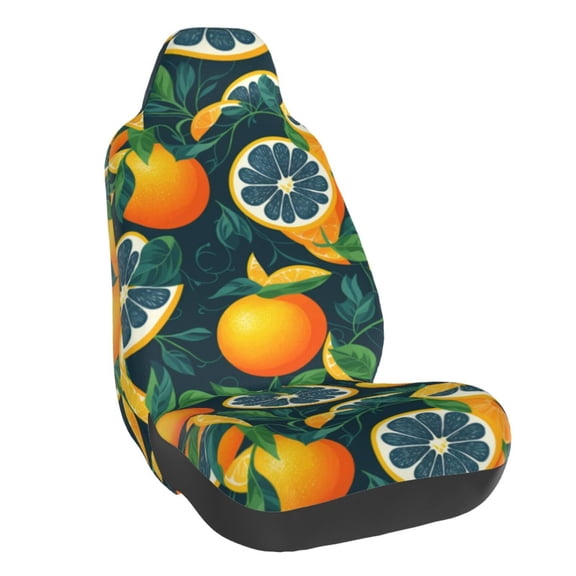Vsdgher Fresh Orange for Automotive Seat Covers for Cars Trucks and SUVs, Universal Fit Anti-Slip Bucket Seat Protector for Cars,Vehicle Seat Protector for Front Seats