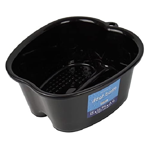 Mantello Foot Soaking Bath Basin - Extra Large Foot Soaking Tub - Home Foot Spa Gloss Black