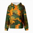 thumbnail image 4 of Staki Girl's Hoodie Fleece Sweatshirt Hooded Long Sleeve Pullover Tops Fall Winter Hoodies Outwear for Teen Girls 2-12Y(Orange,3-4 Years), 4 of 6