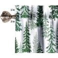 thumbnail image 4 of Forest Valance Curtains Nature Green Misty Forest Tree Art Printed Rod Pocket Curtain Valance for Kitchen Bedroom Living Room Decor 1 Panel W54xL18 Inch, 4 of 6