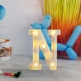 thumbnail image 3 of Fiudx Lámpara con Letras Led Decorativas, Luz Nocturna Tipo Marquesina, Decoración Versátil para El Hogar, Celebraciones de Cumpleaños y Bodas, Ambiente Romántico, Fácil de Usar con Pilas., 3 of 6