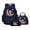 Black and Purple - Axolotl, variant on Bee Printed Girls Backpack, Set of 3, Lightweight School Backpack with Lunch Bag & Pencil Case Set, 17 Inch School Bag Set Middle Elementary Preschool Kindergarten Supplies