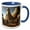 Blue/White, variant on 3drose, Androids, Robots, Huge Installation of the Martian Base Digital Art, 11oz Two-tone Green Mug