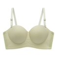 thumbnail image 3 of Bigersell Seamless Push up Bras Women Padded Brassiere with Underwire Comfortable Wireless Bras Back Hook and Eye Closure Everyday Bras Underwear Womens Sports Bras Green M, 3 of 6