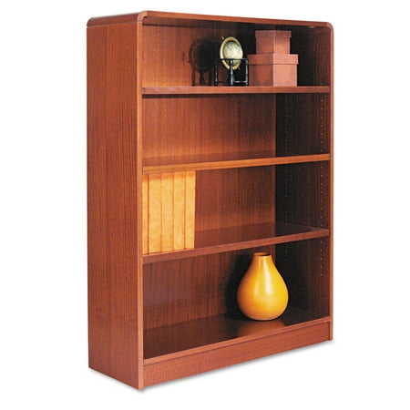 UPC 042167100063 product image for Alera Radius Corner Wood Bookcase, Four-Shelf, 35-5/8w x 11-3/4d x 48h, Medium C | upcitemdb.com