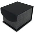 thumbnail image 2 of 1 Qty - Metallic Seal Grey Magnetic Flap Small Ring Jewelry Box - Textured Gift Box, 2 of 4