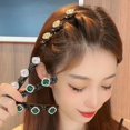thumbnail image 2 of 2 pares de pinzas para el cabello cuadradas de cristal Acryli coreanas para niña, pasadores laterales con flequillo dulce, horquillas, accesorios para el cabello con Clip de pico de pato Gao Jinjia LED, 2 of 2
