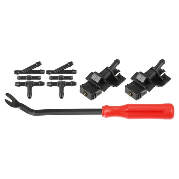 9 Pcs Front Windshield Wiper Washer Nozzle Spray Jet Kit 85381-12300 for Toyota Corolla Altis E140 2007-2013