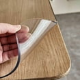 thumbnail image 5 of Choco Moon Clear 2mm Thick Desk Protector, 96x46 Inches, Plastic Tablecloth, Dining Room Table Cover, Universal Fit, Easy Clean, Premium Clear Plastic Pads, 5 of 11