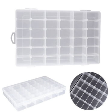 36 Grids Clear Plastic Organizer Box Container Craft Storage with Adjustable Dividers for Beads Organizer Art DIY Crafts Jewelry Fishing Tackles