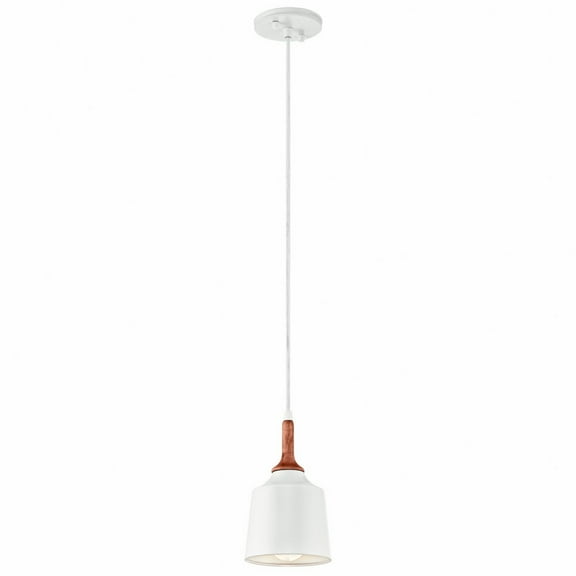 43682WH-Kichler Lighting-Danika - 1 light Mini Pendant - with Mid-Century/Retro inspirations - 9.25 inches tall by 5.25 inches wide-White Finish