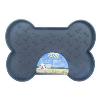 Loving Pets Products LP7355 Bella Spill-Proof Bone Shaped Dog Mat - Black