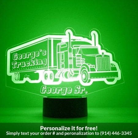 

Mirror Magic Store 18 Wheeler Truck Color Changing Personalized LED Light with Remote Control