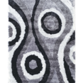 thumbnail image 4 of Optima Echo Black And White 5x7 ft Shag Area Rug, 4 of 5
