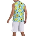thumbnail image 5 of Gaeub Avocado and Hearts Men's Mesh Basketball Jersey, Quick-Drying Sleeveless Top S-4XL, Loose Muscle Tank Top -Medium, 5 of 9