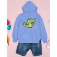 thumbnail image 3 of A Happy Crocodile Hoodie Juniors -Image by Shutterstock,  Medium, 3 of 4