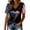 Z9-Black, variant on 250th Anniversary America Flag Heart 250 Year Women Girls Vneck T-Shirt 4th of July Shirt